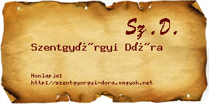 Szentgyörgyi Dóra névjegykártya